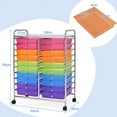 thumbnail image 3 of Kadyn Filing Storage Organizer,File Storage Organizer,File Cabinet,20 Drawers Storage Rolling Cart Studio Organizer-Multicolor, 3 of 7