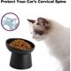thumbnail image 3 of Cuenco para gatos elevado cuenco para gatos inclinado cuenco para mascotas de cerámica para gatos y perros pequeños apto para lavavajillas y microondas juego de 2 negro, 3 of 6