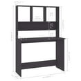 thumbnail image 4 of vidaXL Desk with Shelf Grey 110x45x157 cm Engineered Wood, 4 of 4