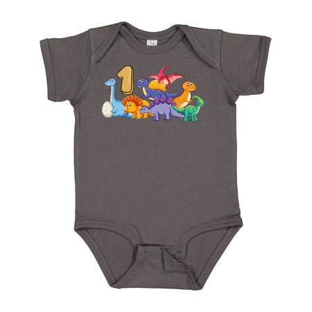 

Inktastic 1st Birthday Dinosaurs Gift Baby Boy or Baby Girl Bodysuit