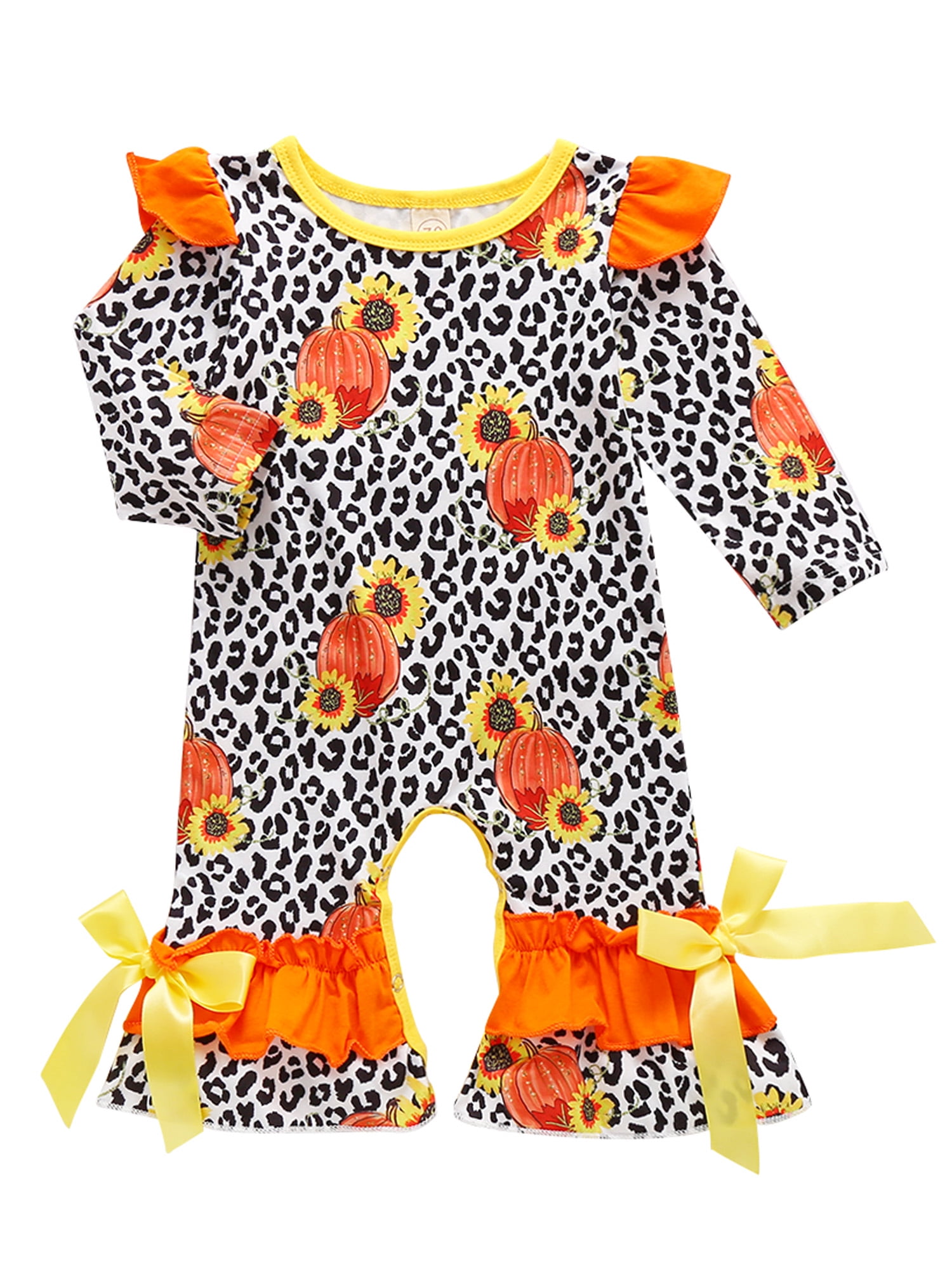 long sleeve leopard romper
