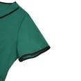 thumbnail image 4 of Busydd Women Scrubs Trendy Colorblock Two Piece Scrub Set V Neck Short Sleeve Top and Stretch Pants Scrubs for Women Set with Pockets, 4 of 9