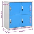thumbnail image 4 of vidaXL Locker Cabinet Light Grey and Blue 90x45x92.5 cm Steel, 4 of 5