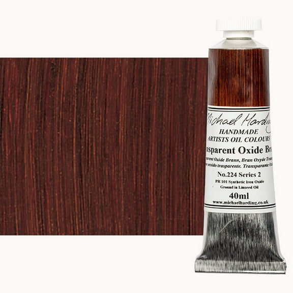 Michael Harding Handmade Artists Oil Color 40ml - Transparent Oxide Brown