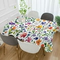 thumbnail image 2 of Yayeee Tablecloths 60" x 60" Rectangle Wrinkle Resistant Party Table Cover, Green Wildflower Pattern, 2 of 8