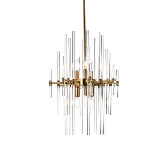 Sienna 17 inch crystal rod pendant in gold