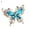 J, variant on Soumake Lady Pin Rhinestone Butterfly Shape Multi Colors Stainless Dress Brooch for Prom