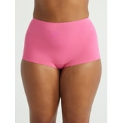 Joyspun Womens Seamless Boyshort Panties, 3-Pack, Sizes XS to 3XL