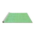 thumbnail image 2 of Ahgly Company Machine Washable Indoor Round Abstract Turquoise Blue Modern Area Rugs, 7' Round, 2 of 4