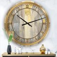 thumbnail image 2 of DesignArt Horloge Murale Carrée Aquarelle Dorée Grande, 2 of 2