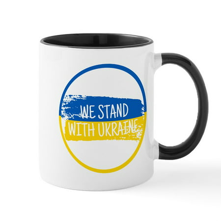 

CafePress - We Stand With Ukraine Gear Mugs - 11 oz Ceramic Mug - Novelty Coffee Tea Cup