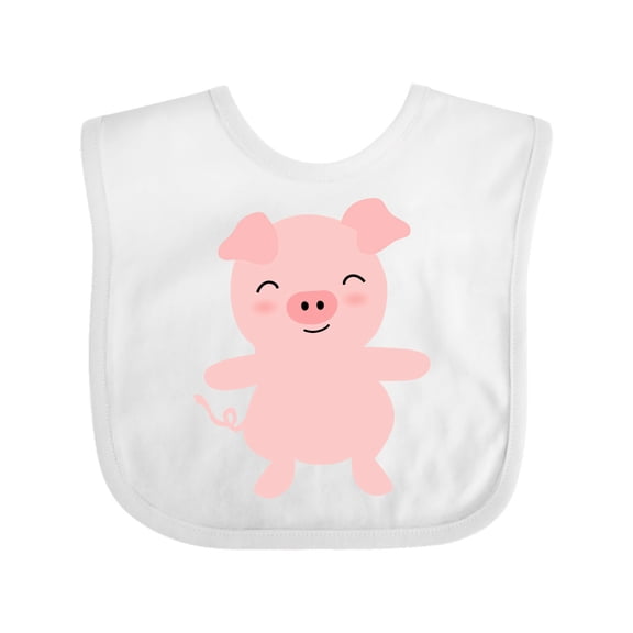 Inktastic Cute Pig Boys or Girls Baby Bib