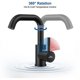 thumbnail image 2 of Grifo de lavabo en forma de U, grifo mezclador de agua fría y caliente, grifo de lavabo de encimera con rotación de 360 ​​grados de acero inoxidable para baño, negro (hy), 2 of 5