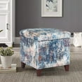 Homebeez Fabric Cube Storage Footstool,18" Height Ottomans & Storage Ottomans,Cube Foot Rest