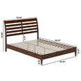 thumbnail image 2 of HomeStock Old World Opulence Solid Wood Low Profile Platform Bed in Walnut, 2 of 5