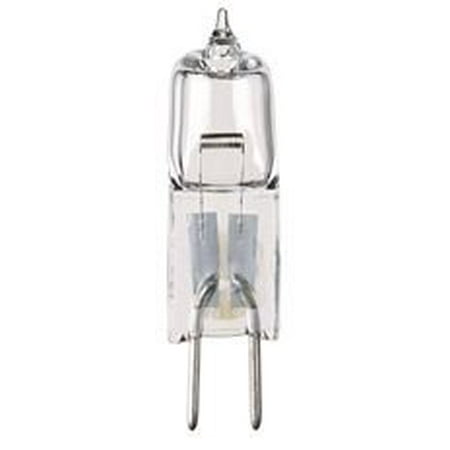 SATCO HALOGEN LAMP, T3, 20 WATTS, 12 VOLTS, BIPIN BASE, CLEAR, UV FILTER