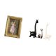 thumbnail image 5 of Marco de fotos de resina, soporte para tarjetas, póster, marco de fotos con frente de vidrio, estatua de jirafa de cerámica, decoración de mesa, centr, 5 of 8