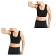 thumbnail image 2 of Sonducket Chaleco adelgazante para hombre, transpirable, soporte para la espalda, Color sólido, sin mangas, moldeadores de pecho, deportes de oficina, Negro L 2piezas Sonducket CBP125443, 2 of 6
