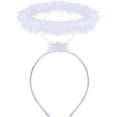 thumbnail image 1 of wonima11 Angel Halo Headband White Feather Fluffy Angel Hair Band Halloween Costume Accessory, 1 of 1