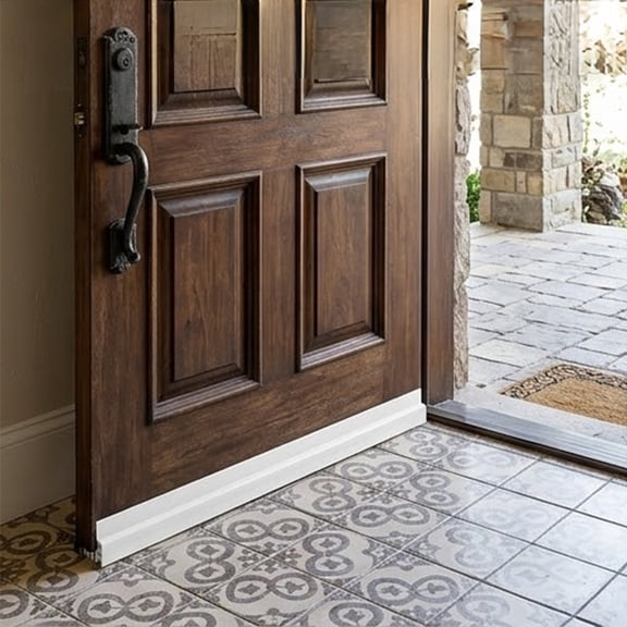 Gumesh Door Draft Stopper Under Door Draft Blocker Insulator Doors Sweep Weather Stripping Noise Stopper Sheets, Rolls & Strips Strong Adhesive, White