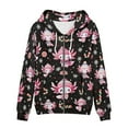 thumbnail image 4 of DISNIMO Christmas Hoodies for Women Axolotl Snowflake Printed Hooded Sweatshirts Zip Up Jacket Coat for Fall Winter, XS, 4 of 5