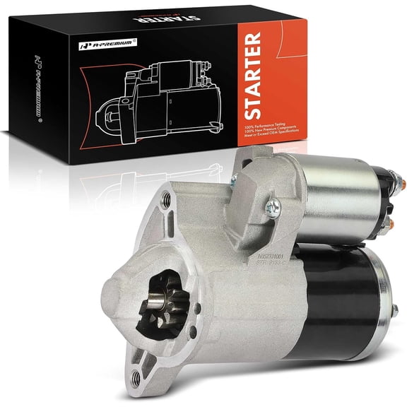 A-Premium Starter Motor Compatible with Jeep KK Series Liberty 2010-2012 & Dodge Nitro 2010-2011, 3.7L, 12V 1.2KW 10-Teeth Clockwise, Replace# 4801854AA, M000T32972
