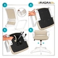 thumbnail image 3 of Silla De Oficina Ergonómica Giratoria Silla De Escritorio Beige Magma Life CHAOF3BE, 3 of 12