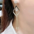 thumbnail image 3 of HomeKingdee Diamond Geometric Long Tassel Earrings - Romantic Bohemian Style Lightweight Luxury Earrings for Women, Ideal for Weddings, Parties and Daily Wear, 3 of 5