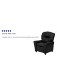 thumbnail image 5 of Emma + Oliver Black LeatherSoft Kids Recliner with Cup Holder, 5 of 13