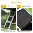 thumbnail image 6 of PawHut 88.5" Wooden Rabbit Hutch Bunny Hutch Guinea Pig House with Removable Tray, Double Ramp and Weatherproof Asphalt Roof for Outdoor, Brown, 6 of 9
