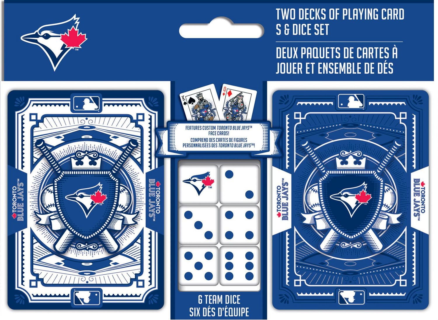 Masterpieces Puzzle Company Toronto Blue Jays Two Decks Of Playing Cards & Dice Set