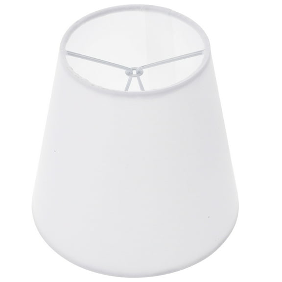 HOMEMAXS  Fabric Lampshade Shape Small Pleated Lampshades Clip-on White