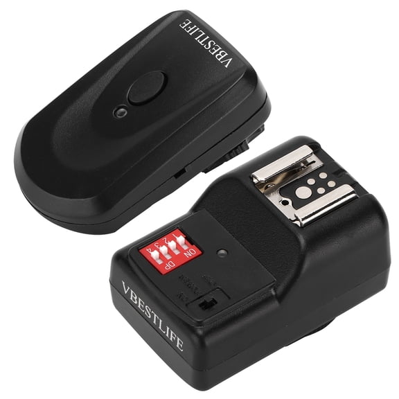 LAZIOEGR PT-16GY 16 Channels Radio Wireless Remote Speedlite Flash Trigger with Receiver for DSLR Cameras (Black) - Sync up to 1/250s, 30m / 98.4ft Range