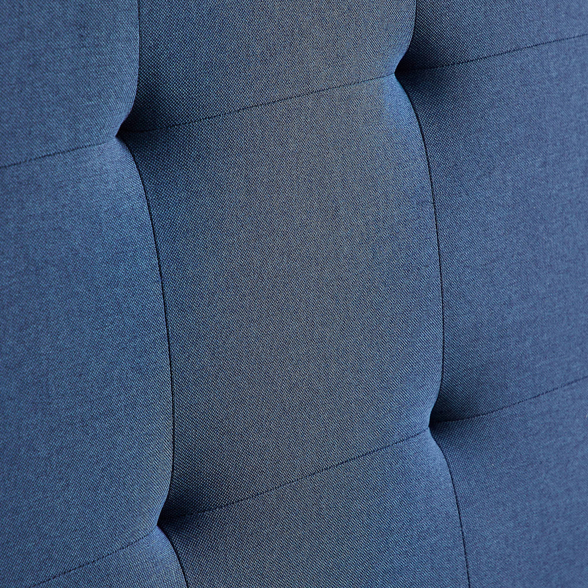 Rest Haven Scallop Edged Upholstered Headboard, Twin/Twin XL, Navy