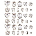 thumbnail image 4 of 130 piezas de costura de rehinestones de rehinestones decorativos adornos de diamantes de imitación de diamantes de diario giratorios Materiales de bricolaje, 4 of 5