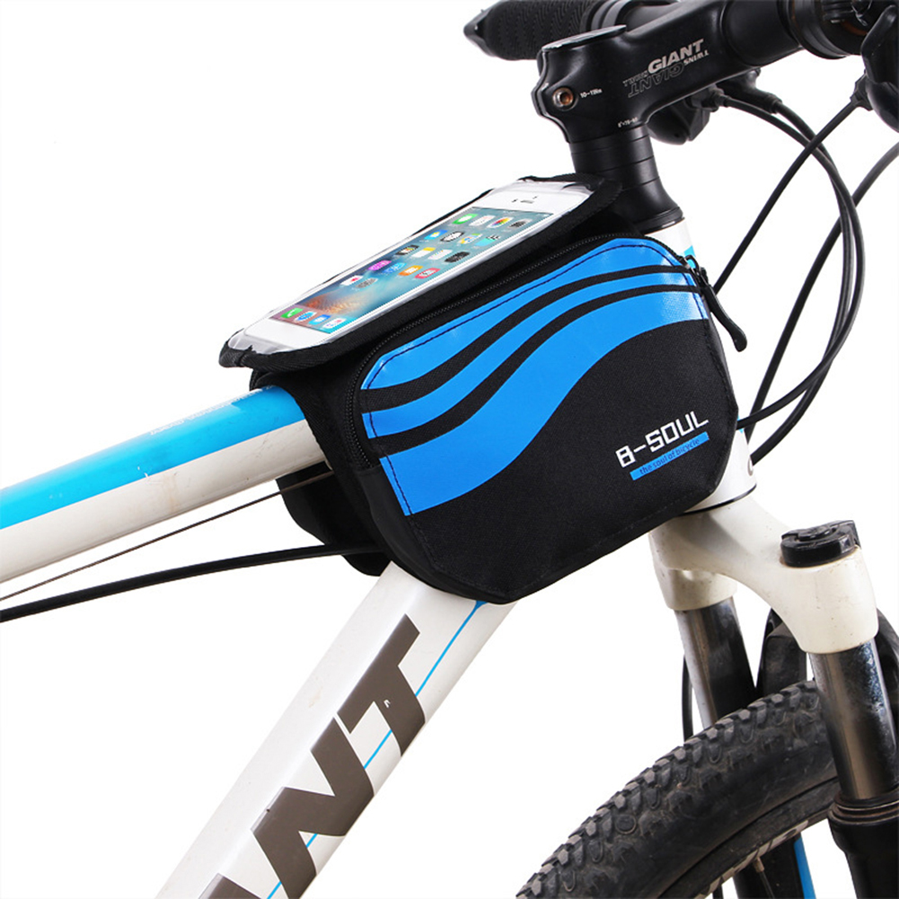 SPRING PARK Bicycle Bike Front Top Tube Frame Storage Pouch Double Bag Pouch for 5.7 Inch phone - image 5 of 7