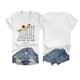 thumbnail image 2 of Gibobby Camiseta de Manga Corta con Cuello en V Mujeres Casual Cómodo Estampado florales Cuello en V Manga corta Moda Camiseta única Top(Blanco,M), 2 of 4