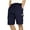 #004-Blue, variant on Xyxonk Mens Cargo Shorts Relaxed Fit Solid Color Shorts Lightweight Summer Multi-Pocket Drawstring Below Knee Vintage Cargo Shorts Wine 2XL