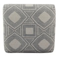 thumbnail image 4 of HomePop 24" Metal and Fabric Geometric Counter Stool with Open Back in Charcoal, 4 of 5