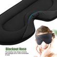 thumbnail image 3 of 2 piezas de máscara para dormir para hombres y mujeres, máscara de noche 3D con correa ajustable para dormir de lado, máscara de viaje opaca de seda natural, venda para los ojos 3D para dormir, siesta, 3 of 5