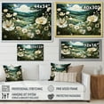 thumbnail image 4 of Designart "Serenading White Crimson Blooms I" Flower Floater Framed Wall Art Living Room, 4 of 5