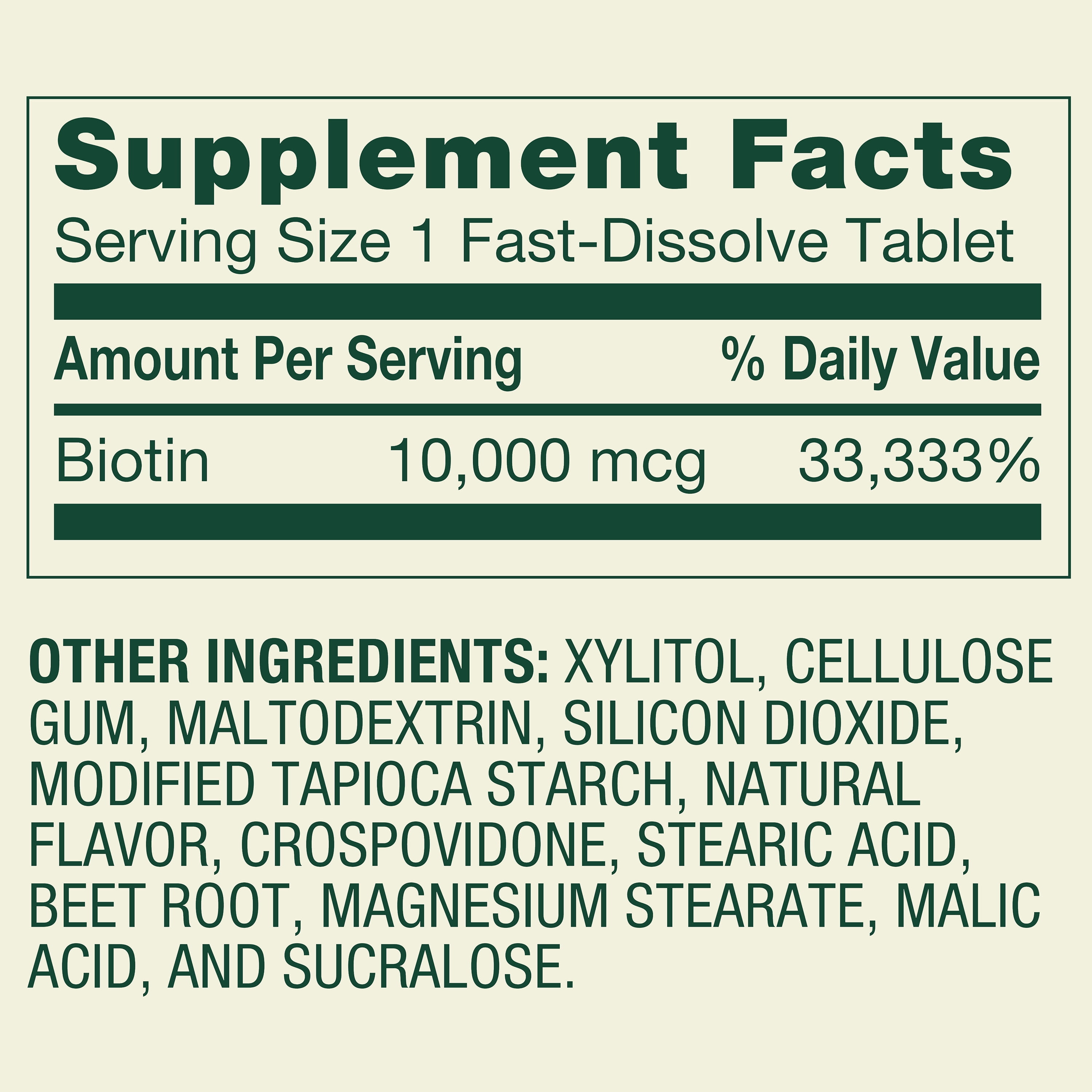 (3 pack) Spring Valley Fast-Dissolve Biotin Dietary Supplement Tablets for Hair/Skin/Nail Health, Strawberry Flavor, 10,000 mcg, 60 Count