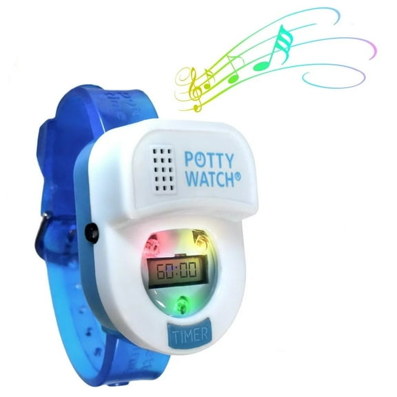 Potty Time Watch for Kids Potty Training - 3 Fun Flashing Lights and Music - Water-Resistant - Remind Kids Every 30, 60, or 90 Minutes – Blue