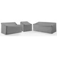 thumbnail image 1 of Pemberly Row Housses Ensemble de 3 Pcs en Vinyle pour Sectionnel d'Extérieur, Gris, 1 of 10