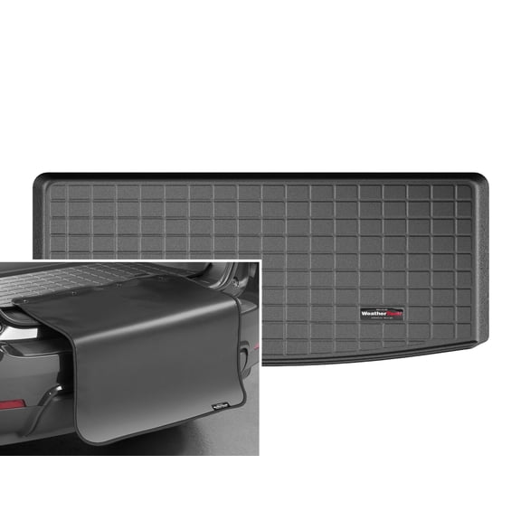 WeatherTech Cargo Trunk Liner with Bumper Protector compatible with Tahoe, Escalade, Escalade-V, Yukon - Behind 3rd Row w/ Bumper Protector, Black