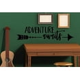 thumbnail image 4 of Adventure Awaits with Arrow Vinyl Lettering Art Wall Sticker Home Décor 36x10-Inch Black, 4 of 6
