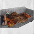 thumbnail image 6 of Fall Soft Flannel Fleece Throw Blanket, Dry Leaves Poured Onto Wooden Board Cabin Cottage Rustic Country Life Theme Print, Cozy Plush for Indoor and Outdoor Use, 70" x 90", Brown Orange, by Ambesonne, 6 of 6