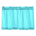 thumbnail image 6 of joogoo Light Blue Curtains Sets Half Window Cafe Farmhouse Tier 2 Panels Short Curtain Rod Pocket 27"W x 24"L, 6 of 7