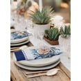 thumbnail image 5 of Navy Blue Christmas Cloth Napkins Set of 6 Reusable Dinner Napkins, Poinsettia Xmas Ball Berry Winter Cocktail Napkin Washable Table Napkins for Wedding/Holiday Party/Baby Shower 20"x20", 5 of 7