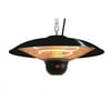 EnerG+ Infrared Electric Hanging Outdoor Heater with LED and Remote, Black, 1500W Capacity